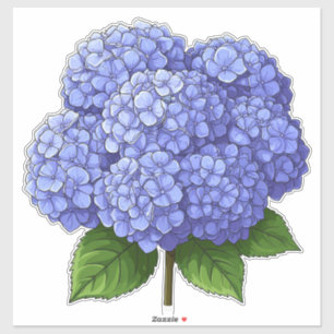 Sticker 🌸 Jardin de grappes florales d'hortensia bleu 🌸
