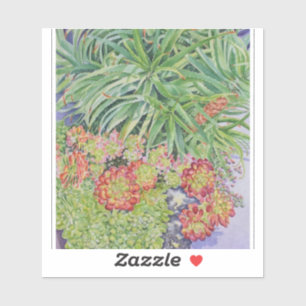 Sticker Jardin de plantes grasses