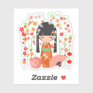 Sticker Jardin de poupées Kokeshi