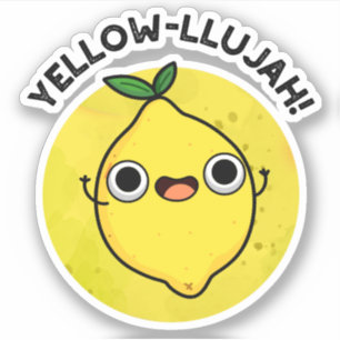 Sticker Jaune llujah Funny Pun citron