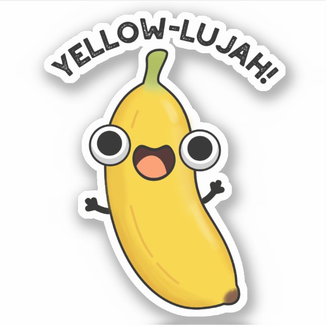Sticker Jaune Luja Funny Banana Pun (Devant)