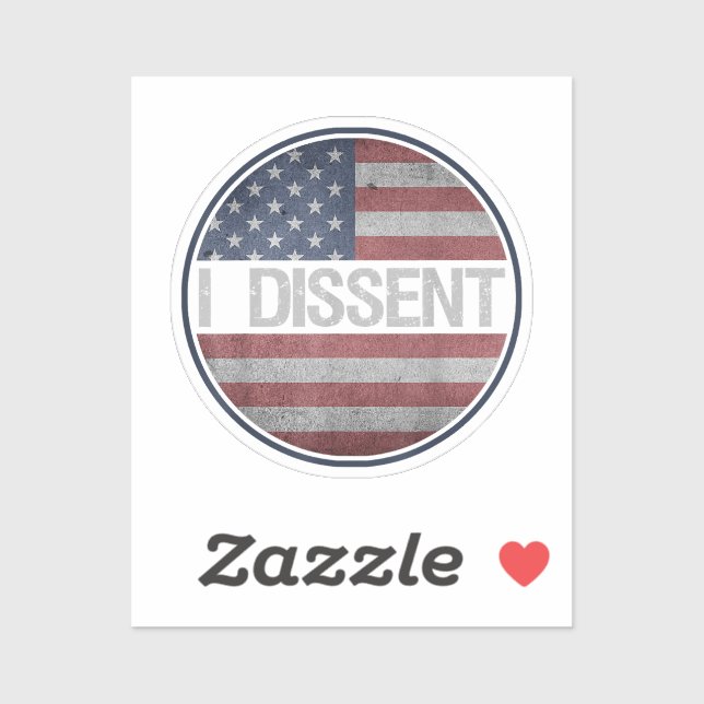 Sticker Je Cite Dissidemment Le Drapeau Américain Hommes F (Feuille)
