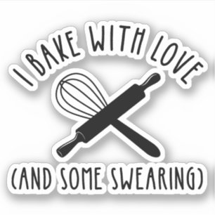 Sticker Je Cuis Avec Amour (Et Certains Jouent)