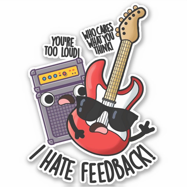 Sticker Je déteste les commentaires drôles de punaises de  (Devant)