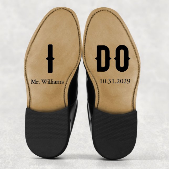 Sticker Je Fais Groom Gothic Mariage Chaussures Personnali (I Do Groom Gothic Wedding Shoes Custom Sticker
)