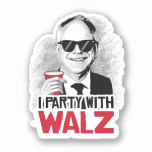Sticker Je fête avec Tim Walz