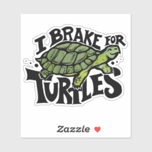 Sticker Je freine pour les tortues