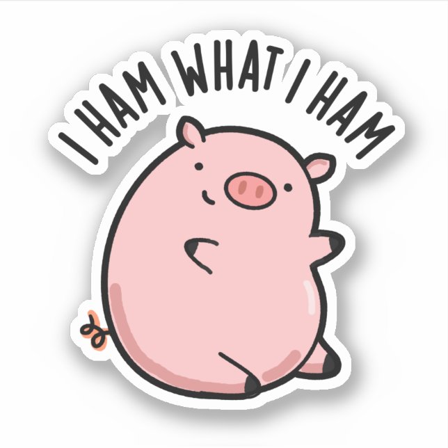 Sticker Je Jamais Ce Que Je Jamais Drôle Pun De Cochon (Devant)