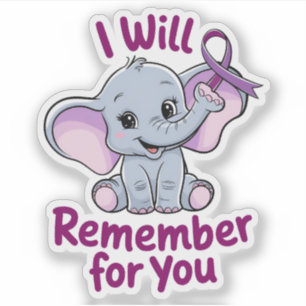 Sticker Je me souviendrai pour vous de l'éléphant mignon A