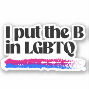 Sticker Je mets le B dans LGBTQ