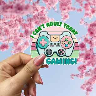 Sticker Je ne peux pas adultes aujourd'hui joli joystick