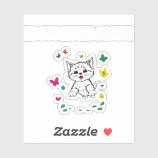 Sticker Je ne suis pas Kitten autour - Graphique mignon et