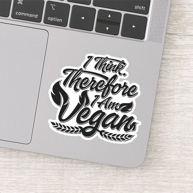 Sticker Je Pense Que Je Suis Vegan. (Détail)