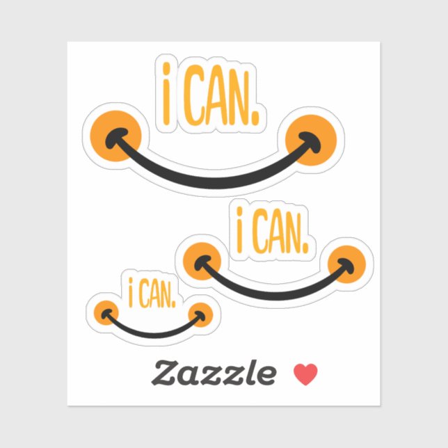 Sticker Je Peux, Citation Motivationnelle (Feuille)