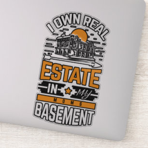 Sticker Je possède des biens immobiliers dans mon autocoll