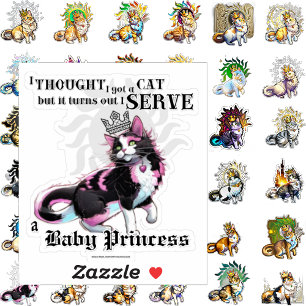 Sticker Je sert une Princesse Bébé