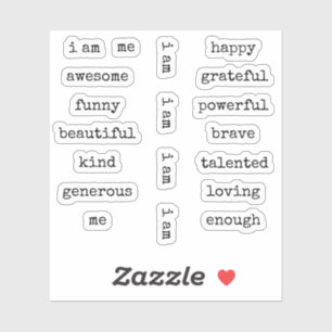 Sticker Je suis Affirmation