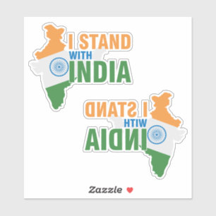 Sticker Je suis avec l'Inde II
