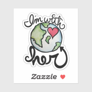 Sticker Je suis avec SON jour des terres environnementalis