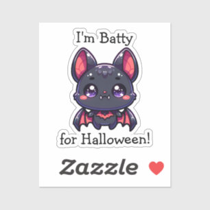 Sticker Je suis Batty pour Halloween Personnalisé