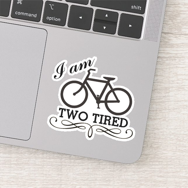 Sticker Je Suis Deux Vélos Fatigués (Détail)