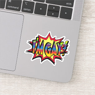Sticker Je suis Gay Burst