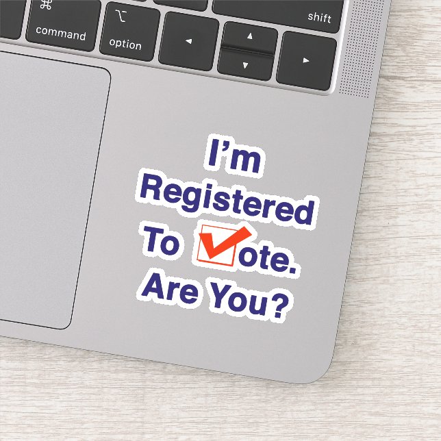 Sticker Je suis inscrit pour voter (Détail)