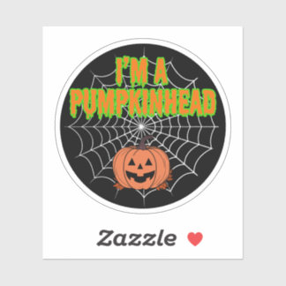 Sticker Je suis Pumpkinhead avec Spiderweb