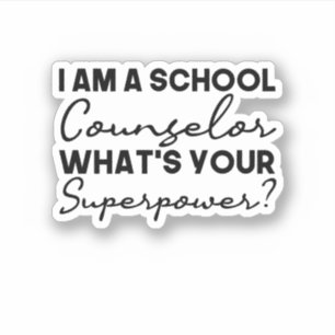Sticker Je suis un conseiller scolaire Quel est votre supe