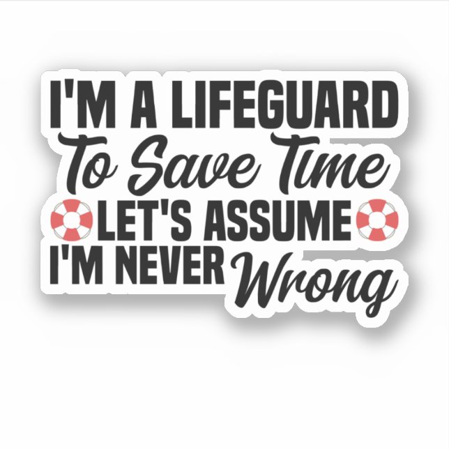 Sticker Je suis un vigile pour gagner du temps (Devant)
