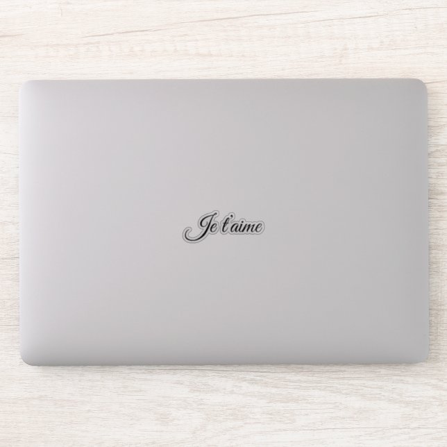 Sticker Je t’aime Je t’aime Vous Script Français (Ordinateur)