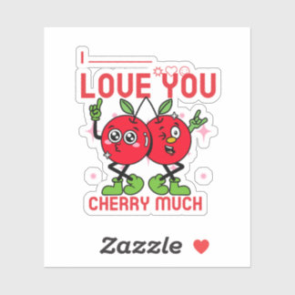 Sticker Je T'Aime Beaucoup Cherry