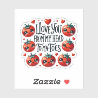 Sticker Je T'Aime De Ma Tête Tomates - Cute Pun Mug