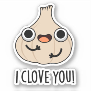 Sticker Je T'Aime Drôle Pun Ail D'Épice