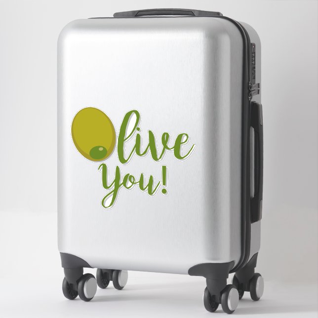 Sticker Je T'Aime Drôle Pun De Nourriture Texte Citation (Sur valise)