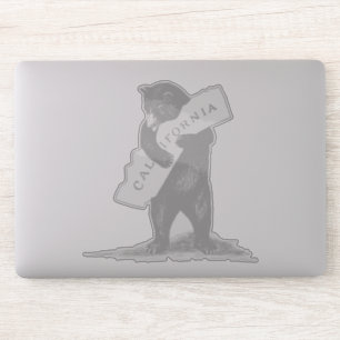 Sticker Je t'aime ours de la Californie étreignant l'éta