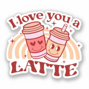Sticker Je T'Aime Un Latte