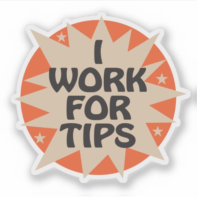 Sticker Je travaille pour des conseils avec Starburst Desi (Devant)