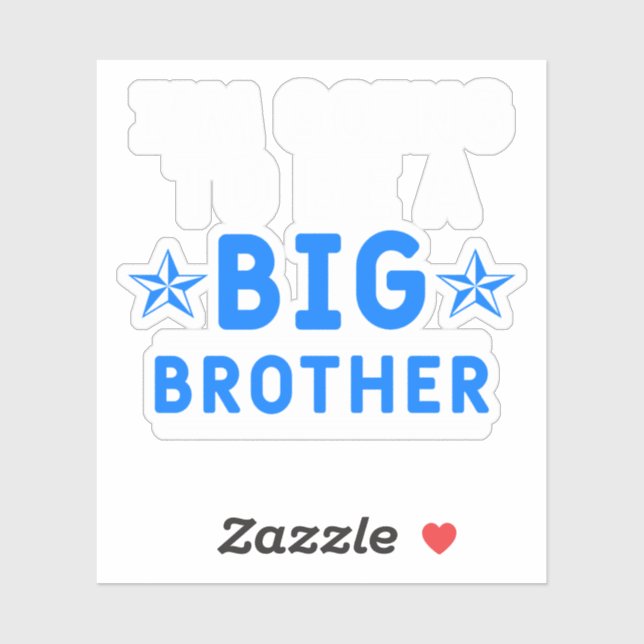Sticker Je vais être un grand frère (Feuille)