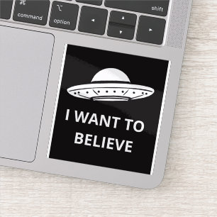 Sticker Je veux croire, Film Rétro 90, Alien UFO