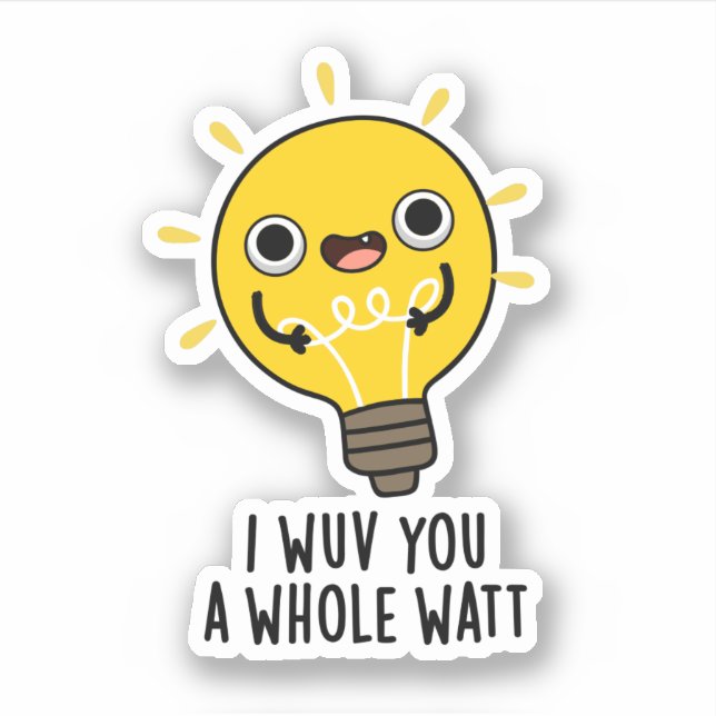 Sticker Je Vous Veux Un Puzzle D'Électricité Drôle En Watt (Devant)