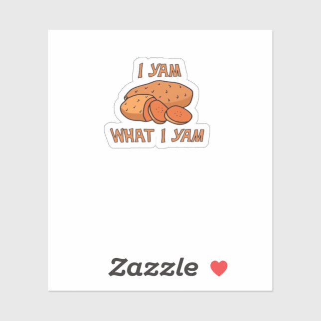 Sticker Je Yam Ce Que Je Yam Classic Funny Basic (Feuille)