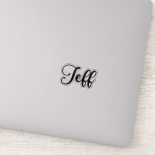Sticker Jeff Nom - Calligraphie manuscrite