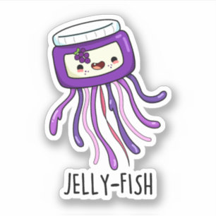 Sticker Jelly-fish Drôle Jelly Jar Pun