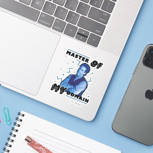 Sticker Jerry Seinfeld | Master of My Domain (Ordinateur portable avec iPhone)