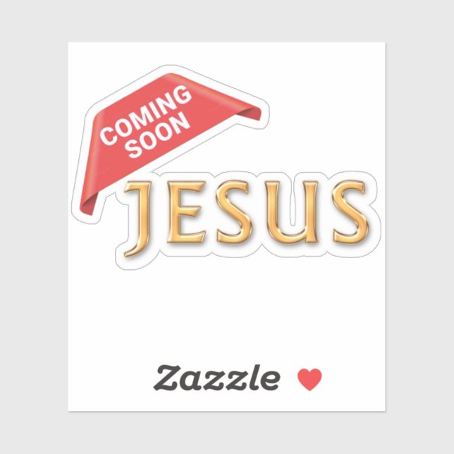 Sticker Jésus arrive bientôt (Feuille)