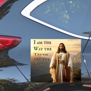 Sticker Jésus Christ Je suis la voie La vérité La vie