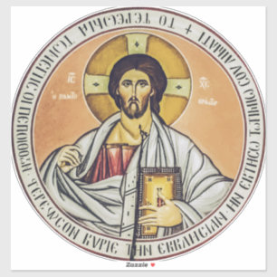 Sticker Jésus-Christ Pantocrator dôme de l'église