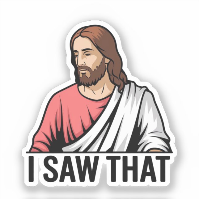 Sticker Jésus-Christ vous regarde, Jésus Je l'ai vu (Recto)