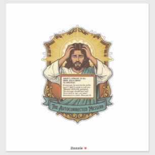 Sticker Jésus E-mail Typo Correction Automatique Désastre